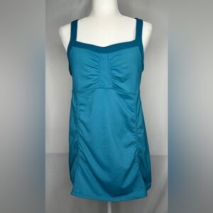 Athleta Scrunch Tank Cami Top‎ Built In Bra Shelf Activewear Yoga Sz XL